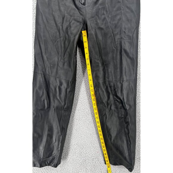VTG Julie & Andrew Collection Italy Lamb Black Leather Pants Women's Size 12 - Picture 8 of 14